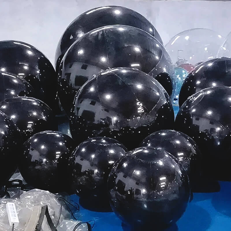 Black Mirror Balloon - Inflatable Reflective Ball for Wedding Party Disco Decoration