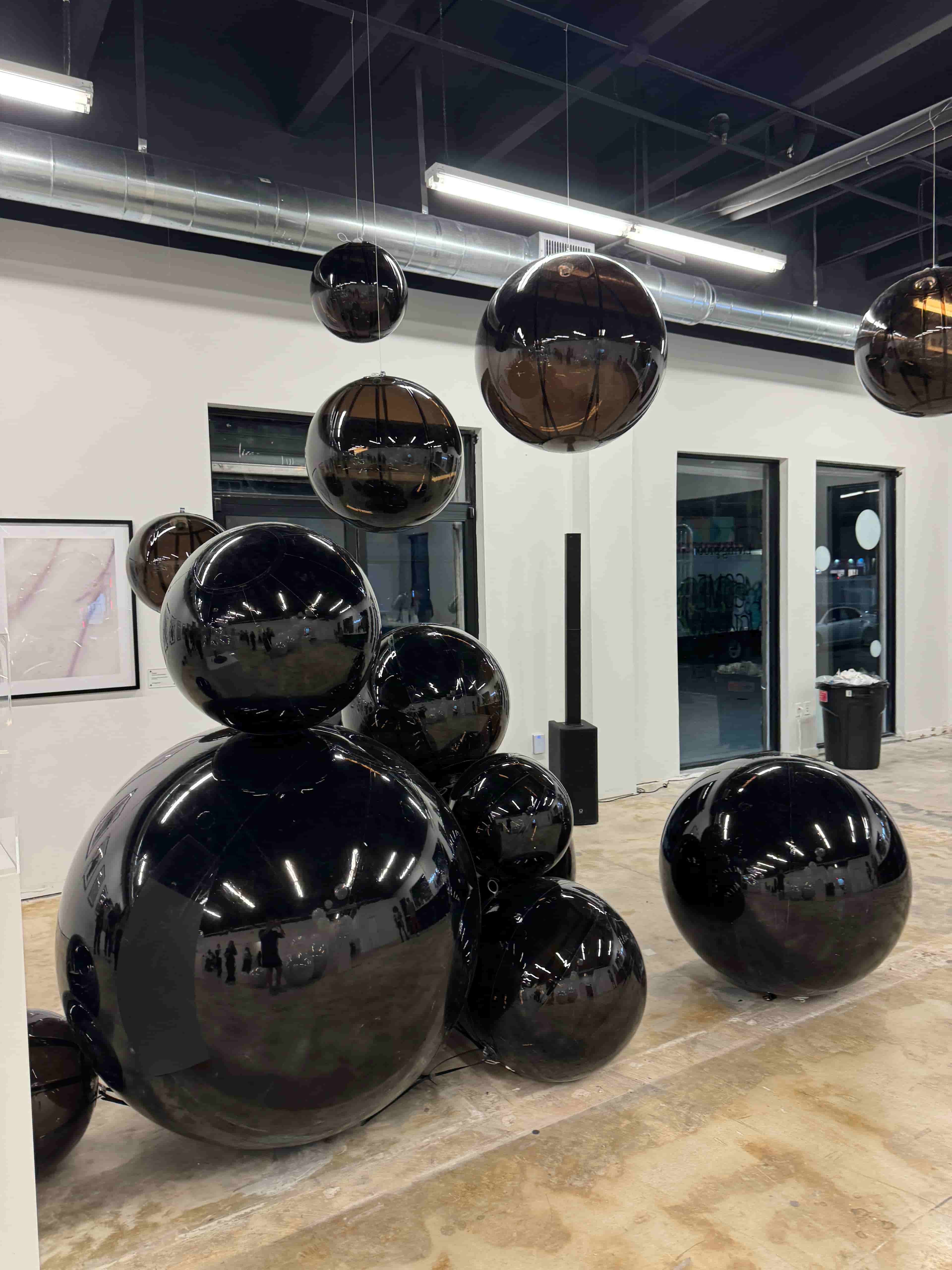 Black Mirror Ball Indoor Scene