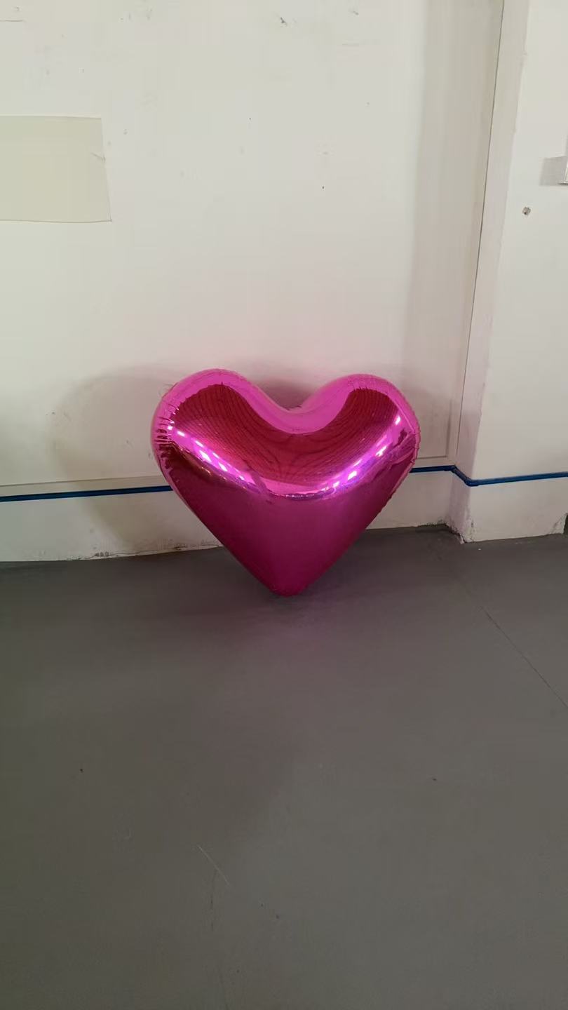 Pink Mirror Heart Balloon
