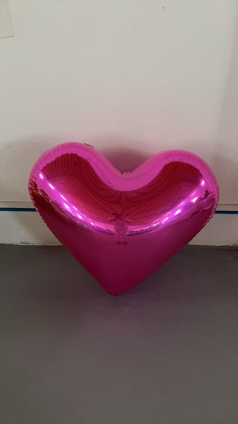 Magenta Mirror Heart Balloon