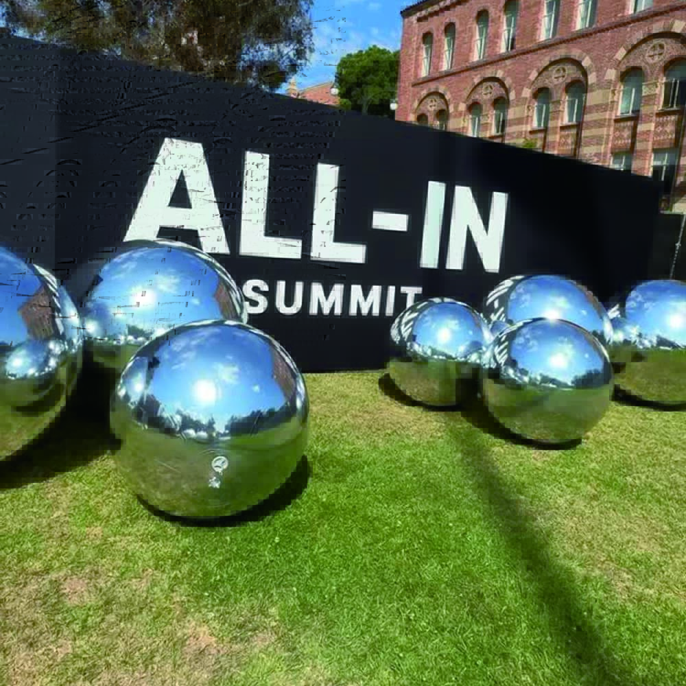 Silver Mirror Ball Commercial Scene
