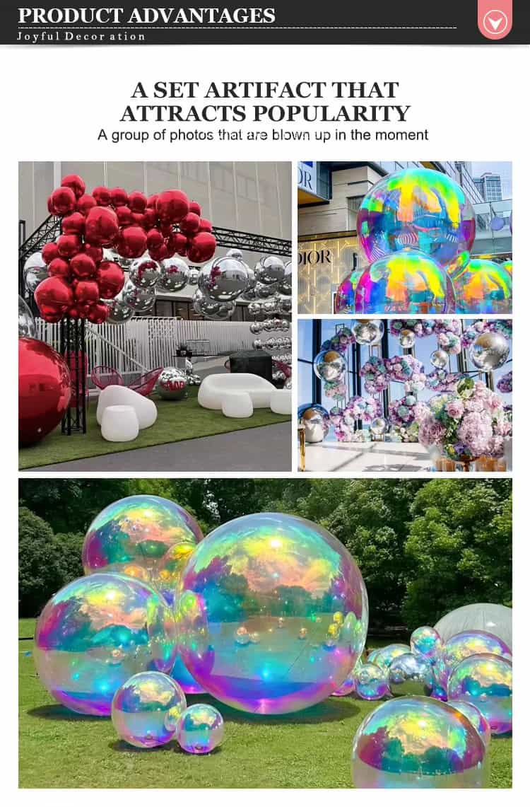 Color options for white mirror balloons